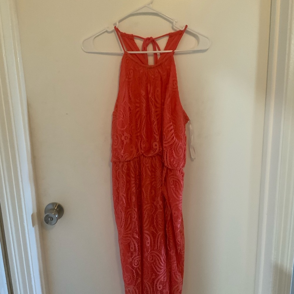 Pink halter dress